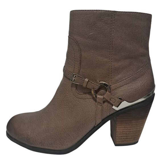 Vince Camuto Gregger Leather Ankle Zip Up Western Boots Preppy Brown/Tan Size 7 - Picture 10 of 17